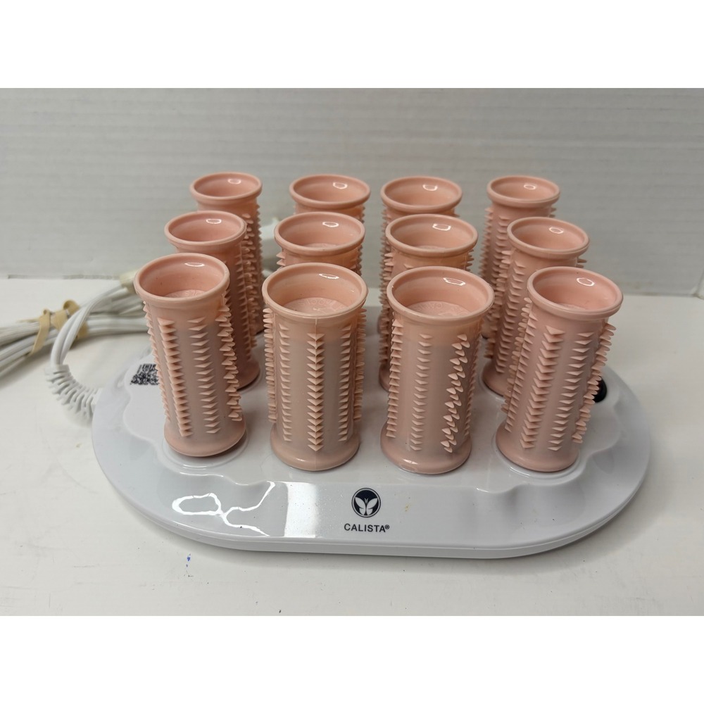 Calista Tools Ion Hot Rollers Pink 12 Piece Set with Clips Model CL-014S